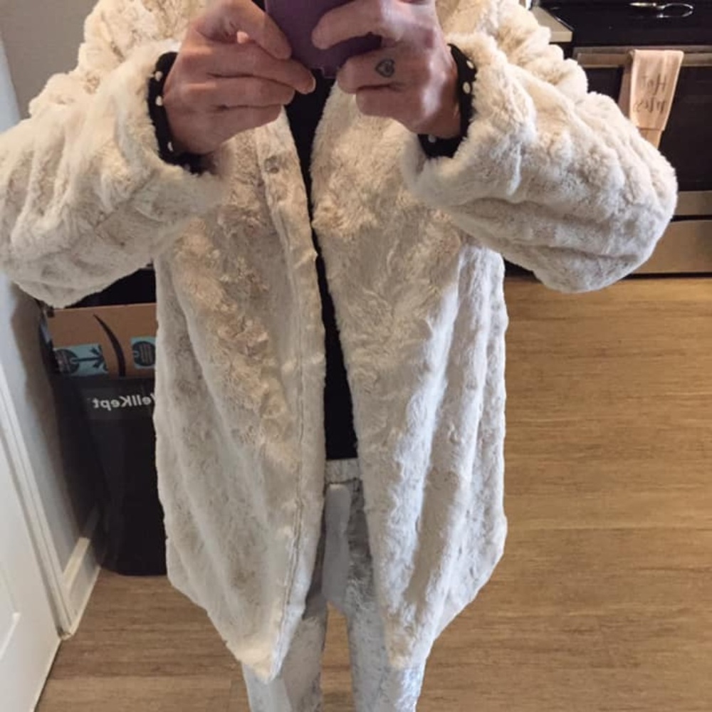 Mink Pink faux fur coat